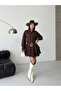 Women's Belted Lace Detailed Dress