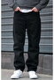 Men's Baggy Relaxed Fit Black Trousers