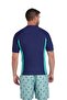 Mens Mens Rashguard Short Sleeve - Navy Spring Palms - 2