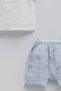 100% Cotton Muslin Baby Boy Set - Polo Collar Set with Summer Shorts - 3