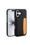 iPhone 16 Case Tkng X-Kart Silicone Cover with Card Holder - Black