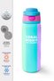 Colorful Striped Patterned Steel Thermos with Straw and Direct Drinking Feature 800 ml 38519
