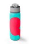 Neon Coral Turquoise Patterned Steel Thermos with Straw and Direct Drinking Feature 800 ml 38545 - 6