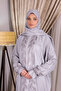 Women's Zip-Up One-Piece Leaf Embroidered Prayer Dress - 5