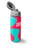 Neon Coral Turquoise Patterned Steel Thermos with Straw and Direct Drinking Feature 800 ml 38545 - 3