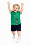 Baby Boy Polo Collar Printed Tshirt Shorts Summer Set - 2