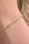 Xuping Women's Gold Color Waterway Stone Stylish Bracelet