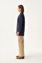 Indigo-Gold Buttoned Scuba Suede Tunic - 3