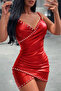 Rivetli Gathered Mini Leather Dress - 4