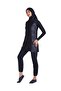 Ladies Ladies Modest 3pc Swim Set - Nero Silver Tropical - 3