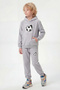 3-Piece Hooded Kangaroo Pocket Printed Detailed 6-Piece Boys' Tracksuit Set - 4