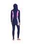 Ladies Ladies Modest 3pc Swim Set - Blue Pink Marble - 2