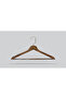 Wooden Lama (Gold Hook) Barli Trouser Hanger Walnut Color 8 Pieces - 2