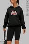 Unisex Hoodie Long Sleeve Minnie Love Printed Hooded Oversized 100% Cotton Combed Cotton Sweatshirt - 3