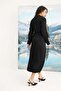 Arias Closet %100 Viscose Long Sleeve Satin Dress - 4