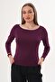 Women's Boat Neck Long Sleeve Blouse - 260112