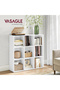 VASAGLE 9 Cube Bookcase with Open Shelf, Wooden Storage Display Rack for Living Room Office - White - 2