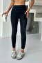 Women's Black Denim Look High Waist Slimming Leggings