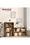VASAGLE 5 Cube Bookcase Open Shelf, Wooden Storage Display Rack for Home, Office - Dark Hunton Oak - 2