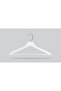 Wooden Lama (Gold Hook) Barli Trouser Hanger White Color 12 Pieces - 2