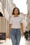 Women's 100% Cotton Glittery Sparkle Short Sleeve Crew Neck Basic T-Shirt - 3
