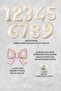 Pink Bow Balloon Cream Number Foil Balloon Age Balloon Set - 2