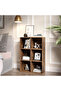 VASAGLE 6 Cube Bookcase Open Shelf, Wooden Storage Display Rack for Home, Office - Dark Hunton Oak - 2