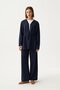 Navy Blue-Belden Tie-Dye Knitwear Pants Suit