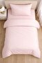 Elastic Satin Striped Single Duvet Cover Set - 2