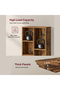 VASAGLE 7 Cube Bookcase Open Shelf, Wooden Storage Display Rack for Home, Office - Dark Hunton Oak - 5