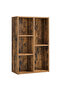 VASAGLE 5 Cube Bookcase Open Shelf, Wooden Storage Display Rack for Home, Office - Dark Hunton Oak