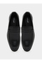 Men Black Slip-On Penny Loafers - 5