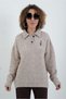 Mink polo neck embroidered sweater - 5