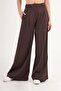 Double Pleated High Waist Coffee Palazzo Trousers