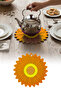 Sunflower Model Non-Slip Silicone Trivet – Pot, Pan, Teapot and Serving Mat 18.5 X 18.5 cm