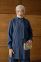 Nova Buttoned Zipper Suit - Navy Blue - 5