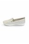 V26Ya-7232 Ecru Skin Leather Comfort Women's Ballerina Shoes - 4
