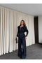 Navy Design Denim Set - 8002 - 2