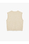 Sleeveless Bow Patterned Crew Neck Knit Sweater - 4
