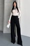 Women's High-Waisted Lace-Up Wide-Leg Palazzo Pants – Comfortable Fit Casual & Stylish - 3