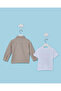 Infant Boys Beige And White Shirt And T-shirt - 4
