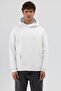 Oversize Hooded Printed Sweatshirt Ecru