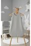 Newborn Baby Plain Gray Soft Swaddle Sleeping Bag 0-6 Months - with Bib Gift - 2