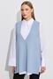 V-neck rayon sweater blue - 3