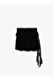 Slim Fit Mini Lace Skirt with Tie Detail - 3