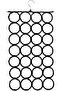 32 Hole Ring Rope Scarf Wraps Shawl Storage Holder Hook Hanger Decor Room