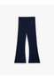 Viscose Blended Slim Fit Flared Trousers - 4