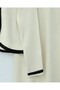 Buttoned Cardigan Skirt Knitwear Set - Cream - 3