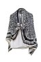 (120 X 120) Modal Silk Square Double Printed Shawl - 3