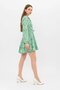 Rochie cămașă mini cu model verde - 7